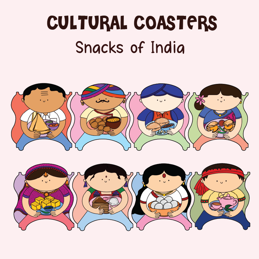 Cultural Coasters - Snacks of India.