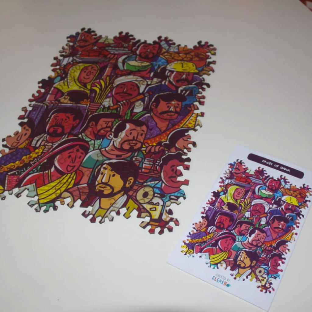 Double Sided Jigsaw Puzzle Wooden