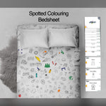 Load image into Gallery viewer, Colourable Bedsheet - Washable, Reuseable &amp; Storytelling bedsheet
