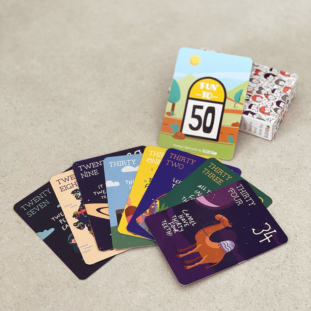 Fun to Fifty - 1-50 Number Flashcards!