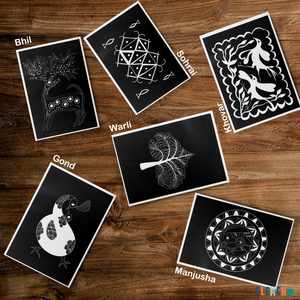 New Born Flash Cards: High Contrast Cards | Tribal Art Patterns of India